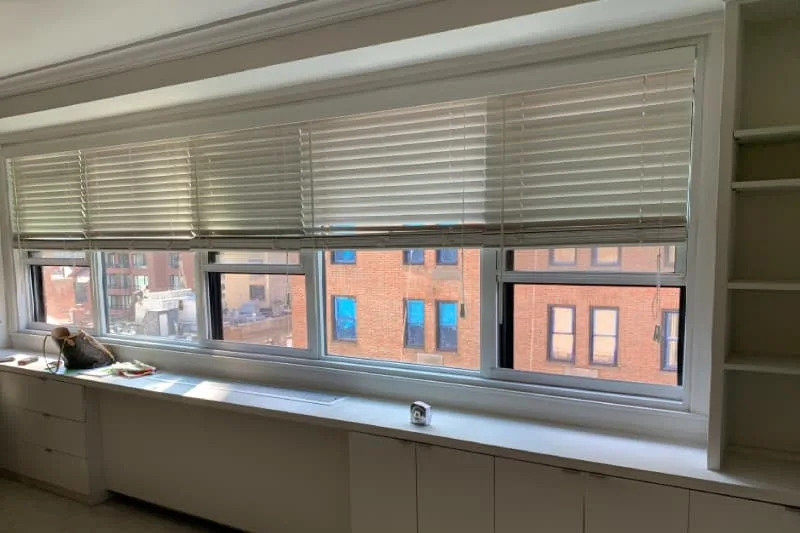 Large window in studio apartment