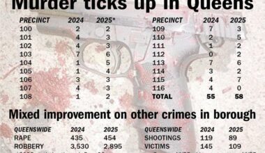 Crime down, murder up in Queens in ’25 |