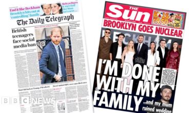 'Brooklyn goes nuclear' and 'British teenagers face social media ban'