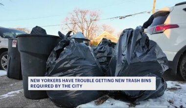 News 12 | Brooklyn | New Yorkers still having trouble getting trash bins required by city