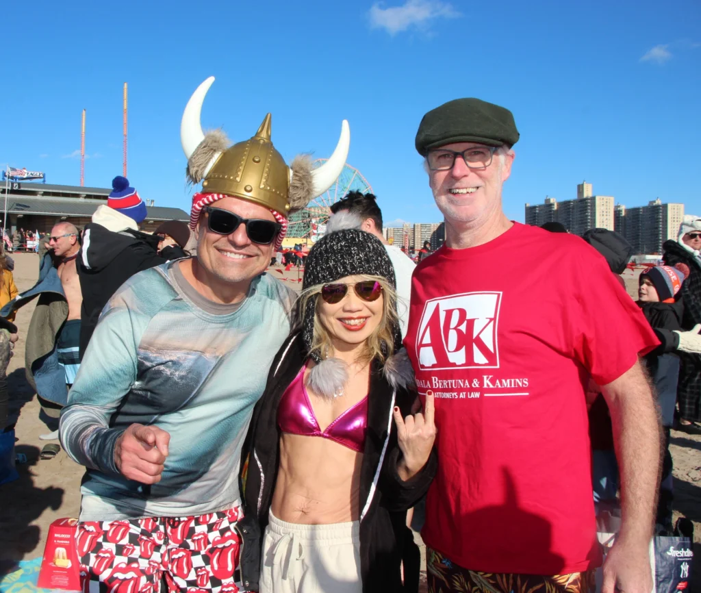 From left: Arthur Aidala, Esq., Cat Lau Hunt and Christian Carmody. Brooklyn Eagle photo by Mario Belluomo