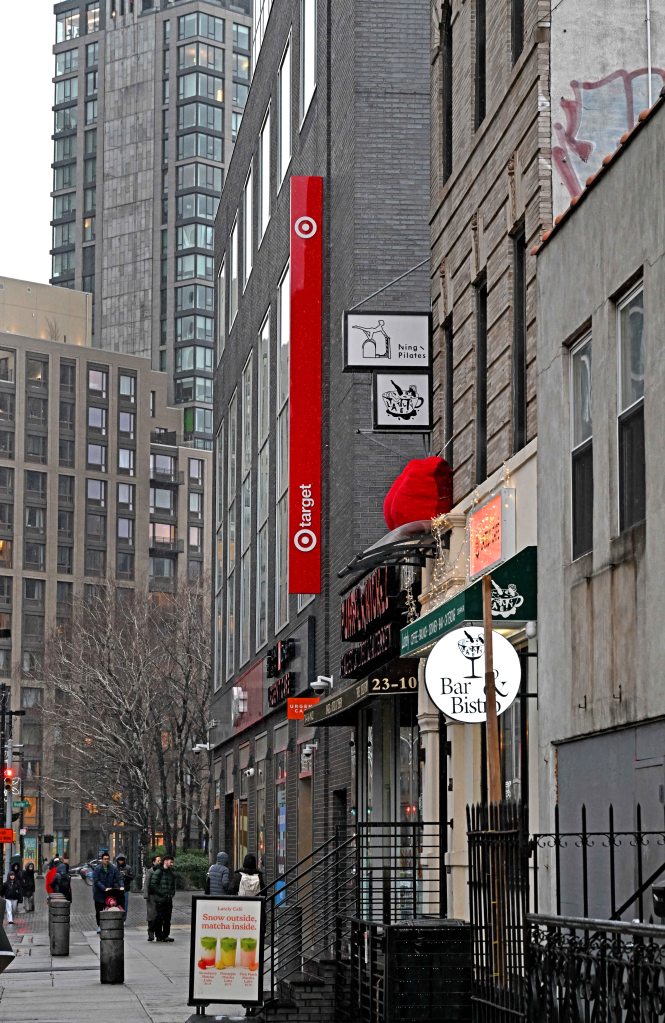 1/18/26 Real estates of the Target department store in Long Island City. (pictured) A 72 year old blind man was sitting in his son's car in front of this Target store, waiting for his son to return to the vehicle, when a perpetrator jumped into the car and took it for a joyride. The father is named Reynaldo Tupas, and the son's name is Michael Tupas. The car and father were found several block away, and the man was unharmed. It is not clear if the car was damaged. 25-01 Jackson Avenue, Queens, NY. Please credit Gregory P. Mango. New York Post in house.