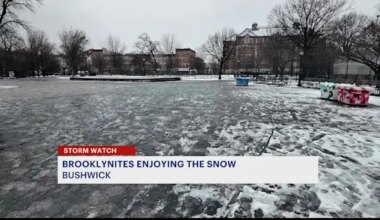 News 12 | Brooklyn | Code Blue, flight delays and icy conditions amid snowy night in Brooklyn