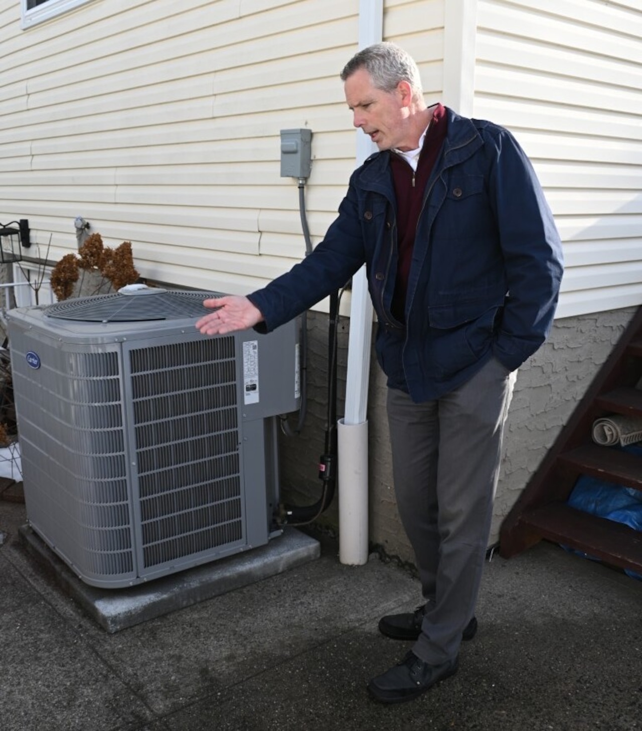 Downspout connection enforcement press conference on Jan. 22, 2026