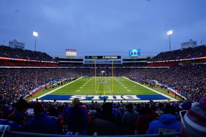 Jan 4, 2026; Orchard Park, New York, USA; A general view inside the stadium during the first quarter between the Buffalo Bills and the New York Jets at Highmark Stadium. Mandatory Credit: Gregory Fisher-Imagn Images