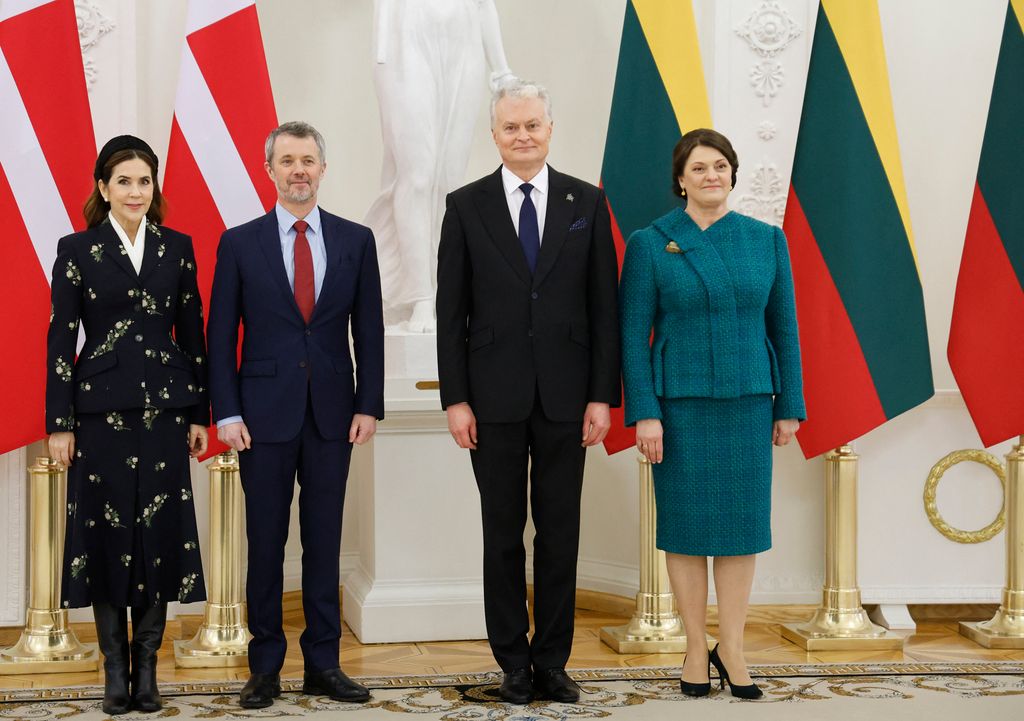 Lithuania's President and the First Lady pose with Queen Mary and King Frederik