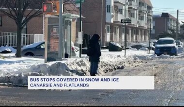 News 12 | Brooklyn | Brooklyn residents cite safety concerns due to snow and ice covered bus stops