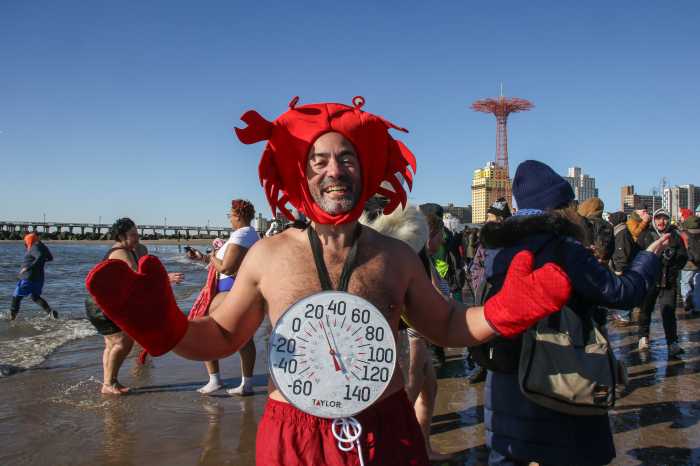 man dressed as lobster
