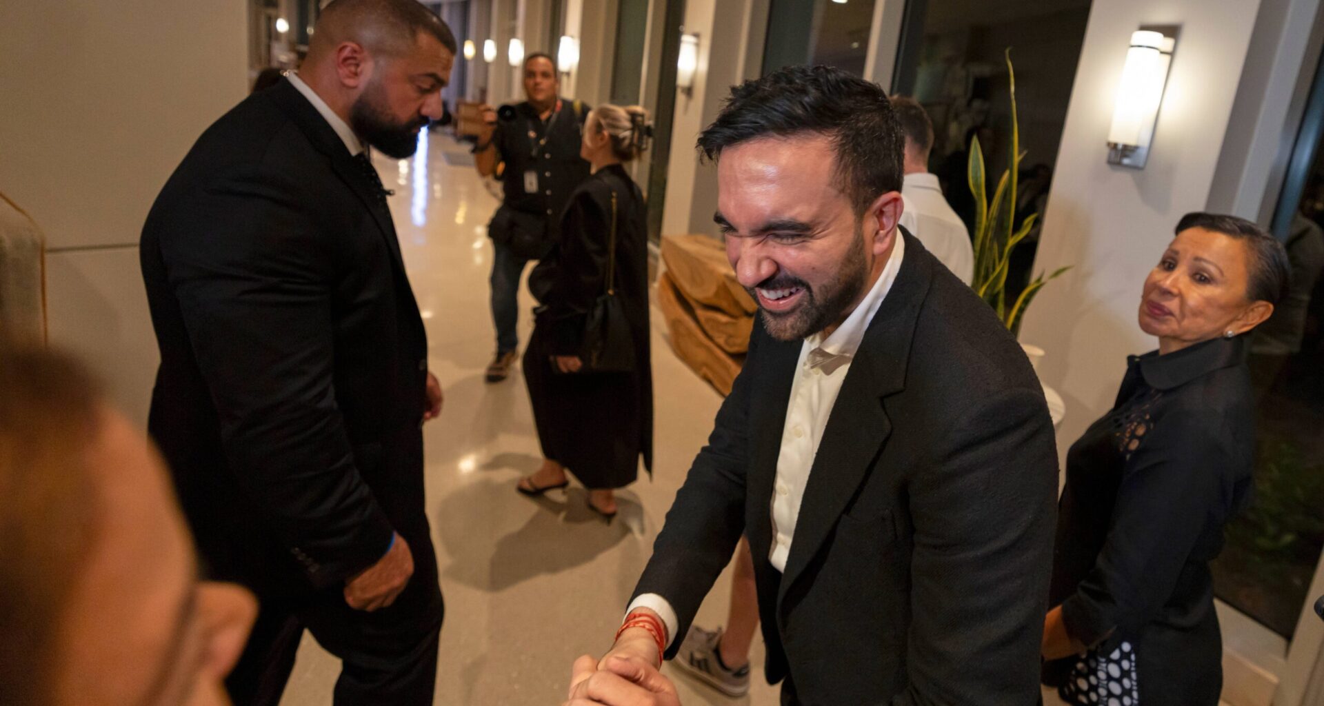 New York City Mayor-elect Zohran Mamdani, accompanied by Rep. Nydia Vel·zquez, D-N.Y., right, greets attendees as they arrive to the SOMOS Puerto Rico conference at the Caribe Hilton Hotel in San Juan, Puerto Rico, Thursday, Nov. 6, 2025. Photo: Alejandro Granadillo/AP