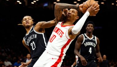 Short on starters, Nets lean on youth in 120-96 to Rockets