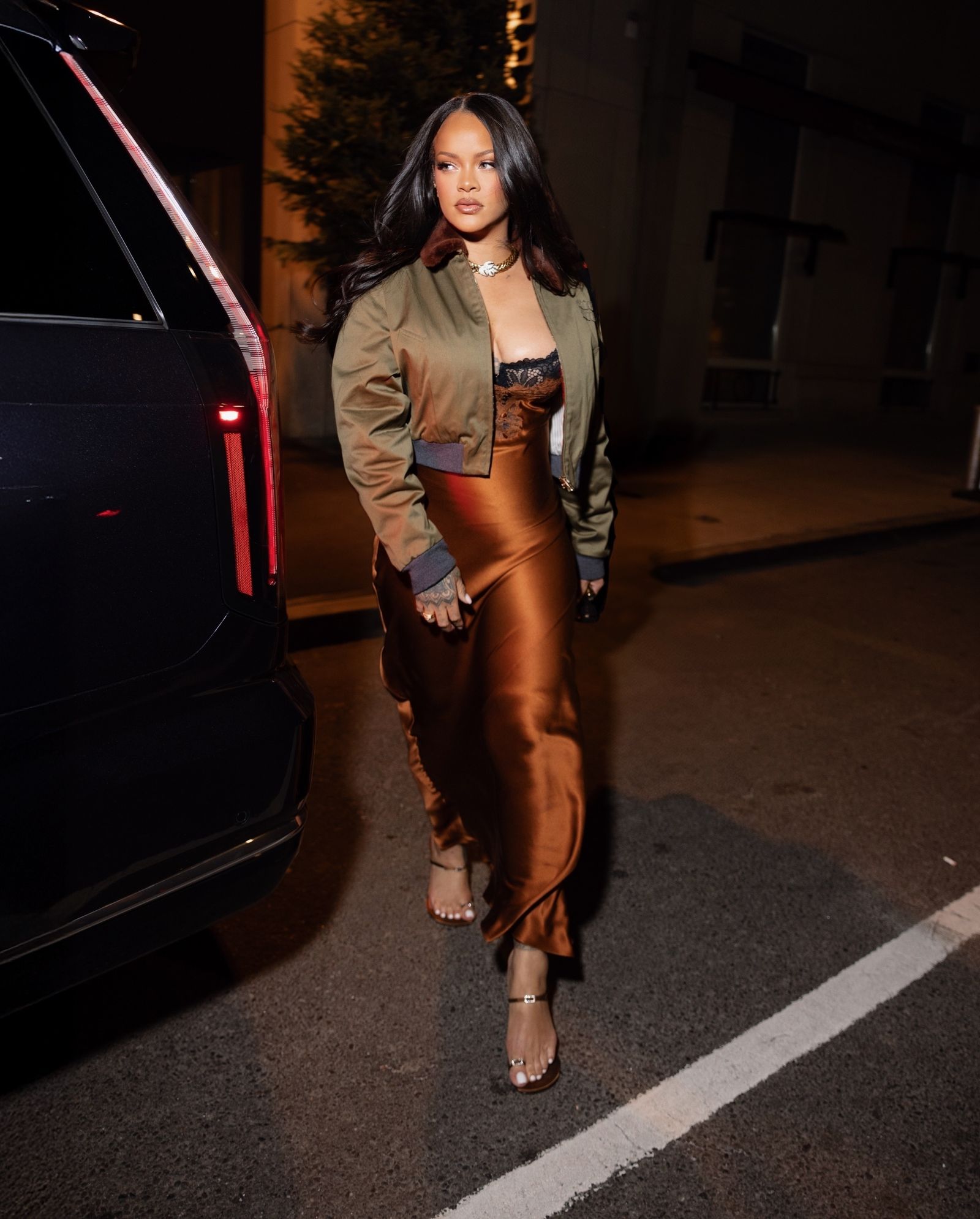 New York NY Rihanna turned heads as she stepped out to support boyfriend ASAP Rocky at the release party for his new...