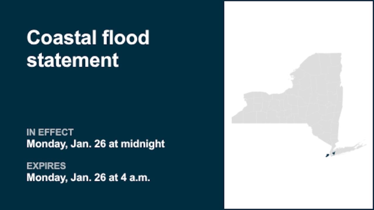 NYC weather: Coastal flood statement for Staten Island and Queens for Monday