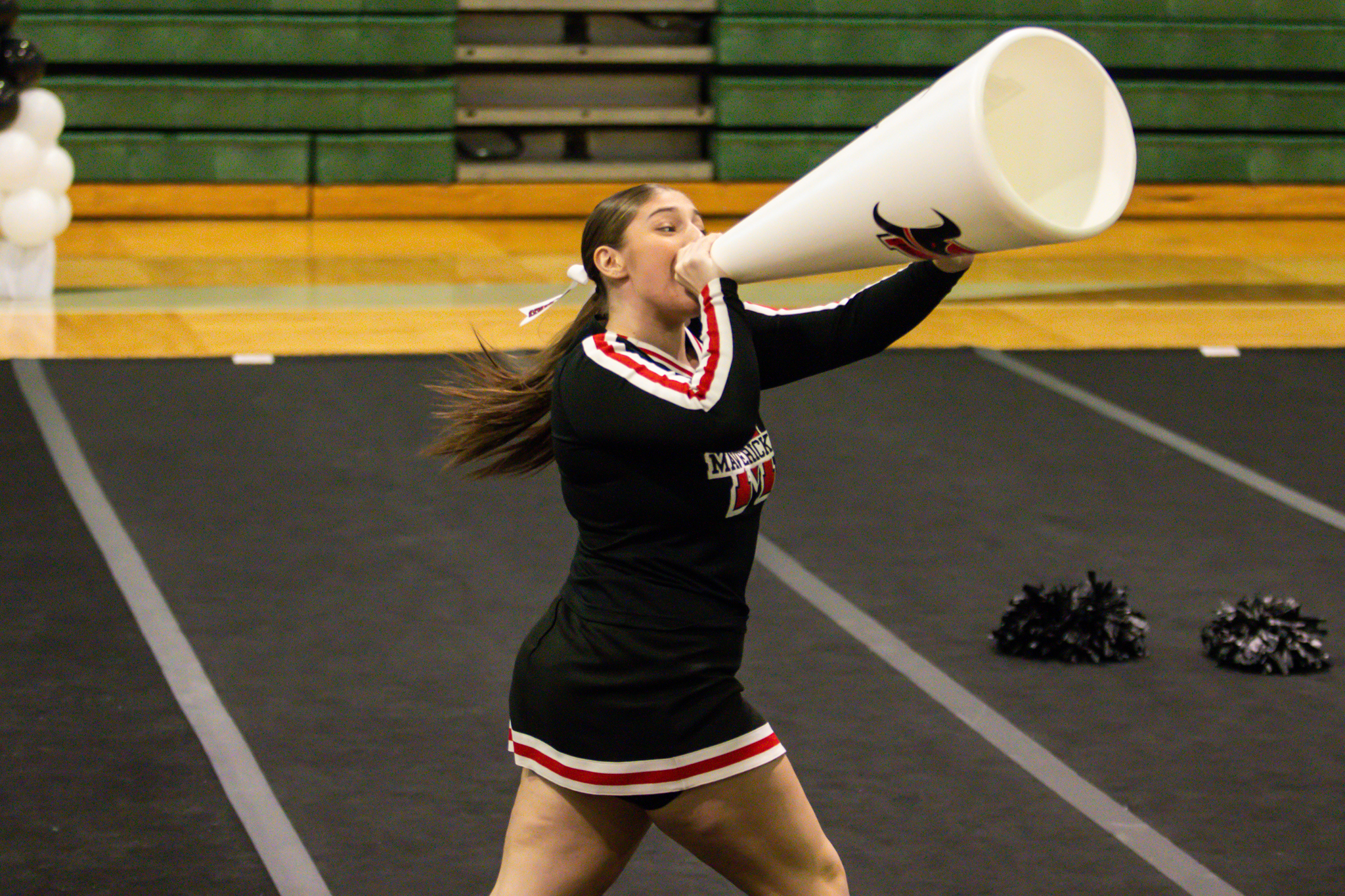 The event featured performances from four of the Staten Island teams competing in the National High School Cheerleading Competition this weekend along with the Seahawks showing off its routine. (Annie DeBiase for the Advance/SILive.com)