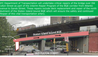 Monthlong BQE repair work at Old Fulton Street begins Monday