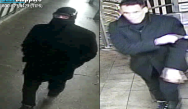The NYPD released images Tuesday of a suspect wanted for punching an MTA worker in Jackson Heights on Sunday