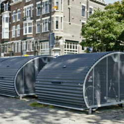 An example of Tranzito’s small capacity bike parking. Rendering: Tranzito