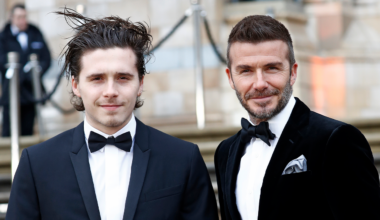 Brooklyn Beckham and David Beckham
