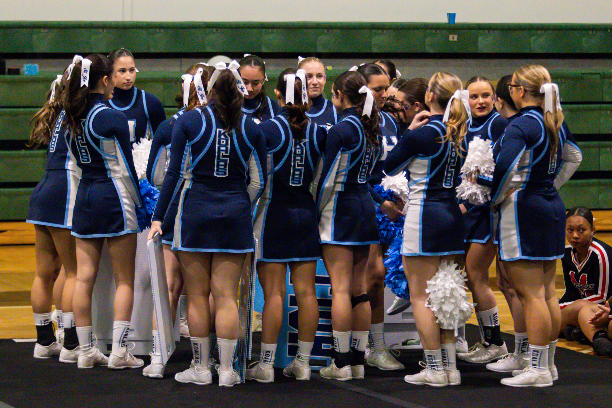 The event featured performances from four of the Staten Island teams competing in the National High School Cheerleading Competition this weekend along with the Seahawks showing off its routine. (Annie DeBiase for the Advance/SILive.com)