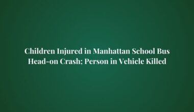 Children Injured in Manhattan School Bus Head-on Crash; Person in Vehicle Killed