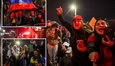 Nicolás Maduro, wife greeted by jeers of 'down with the dictator' by hundreds of revelers at Brooklyn lock up