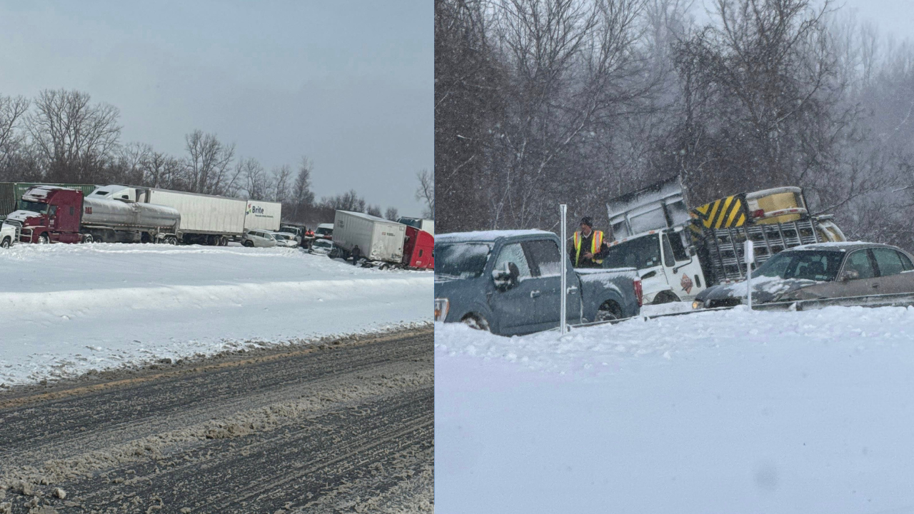 About 30 vehicles involved in crash on Thruway in Batavia