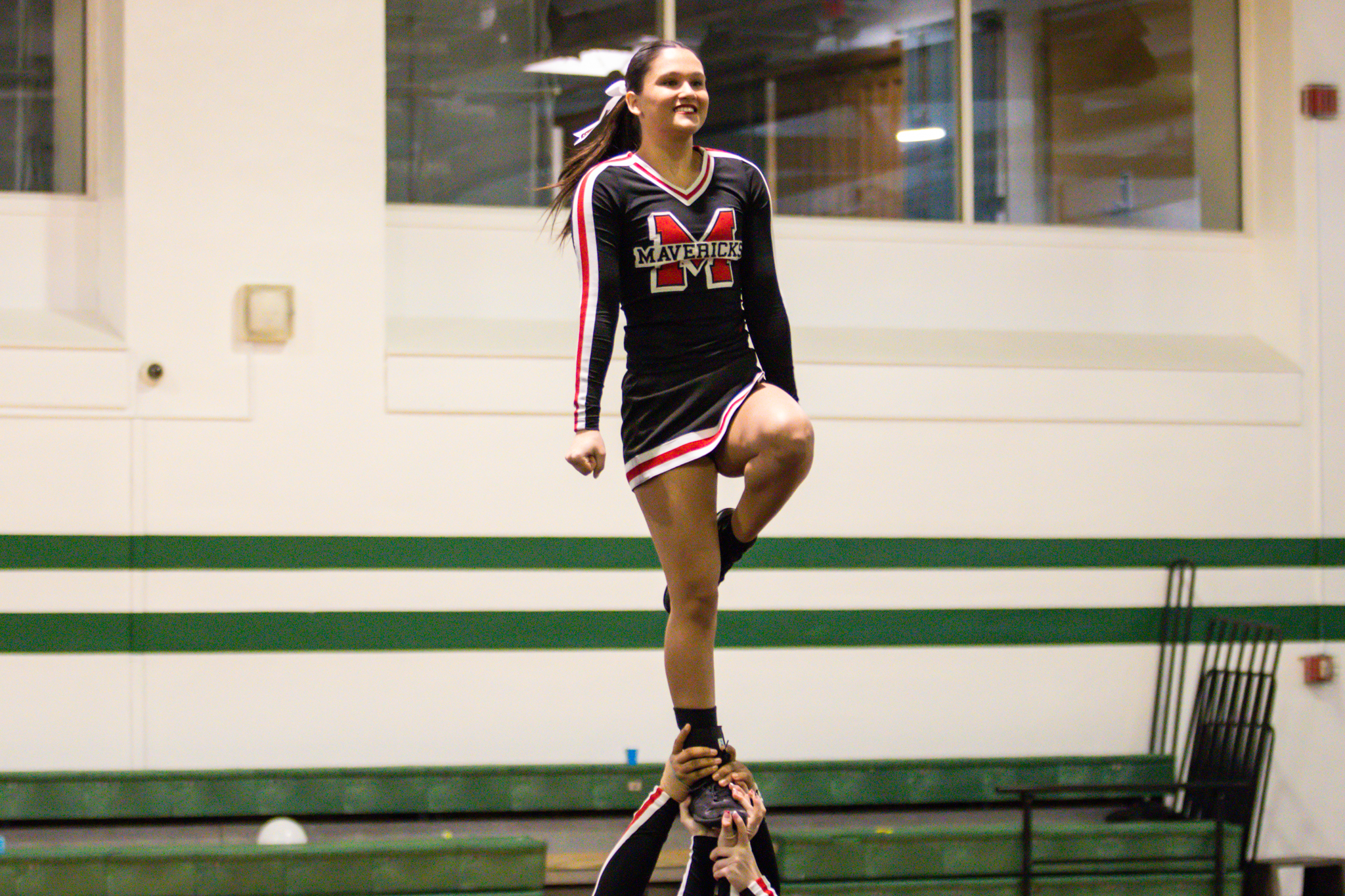 The event featured performances from four of the Staten Island teams competing in the National High School Cheerleading Competition this weekend along with the Seahawks showing off its routine. (Annie DeBiase for the Advance/SILive.com)