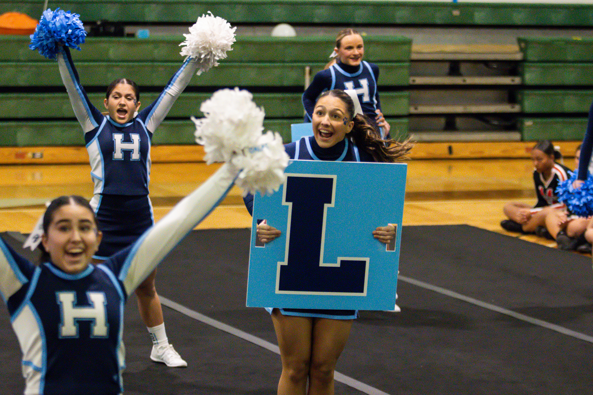 The event featured performances from four of the Staten Island teams competing in the National High School Cheerleading Competition this weekend along with the Seahawks showing off its routine. (Annie DeBiase for the Advance/SILive.com)
