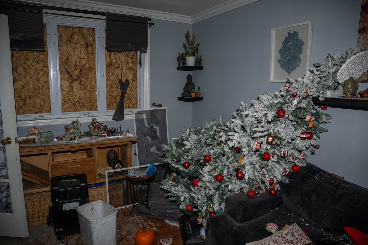 Hodges Place fire damage on Dec. 26, 2025