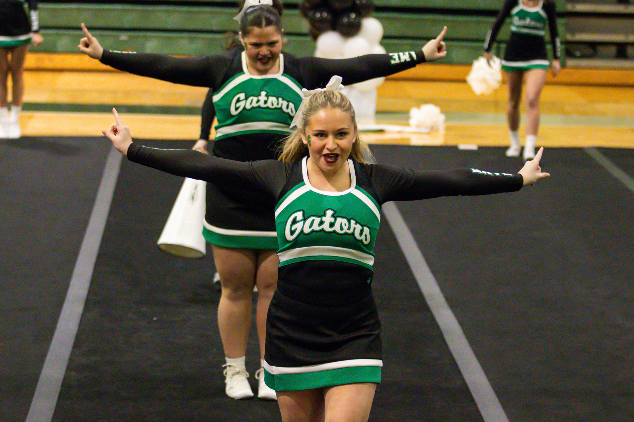 The event featured performances from four of the Staten Island teams competing in the National High School Cheerleading Competition this weekend along with the Seahawks showing off its routine. (Annie DeBiase for the Advance/SILive.com)