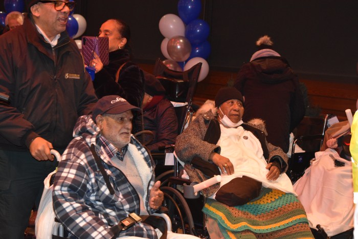 Patients from long-term care and rehab were present to celebrate 2026. 