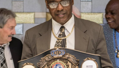 Dennis Milton at his New York State Boxing Hall of Fame induction ceremony in 2020. Milton passed away Jan. 27. Photo: Courtesy NYHOF/Instagram