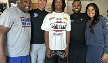 Deron Rippey Jr. (center) with Duke basketball coach Jon Scheyer. Photo: Deron Rippey