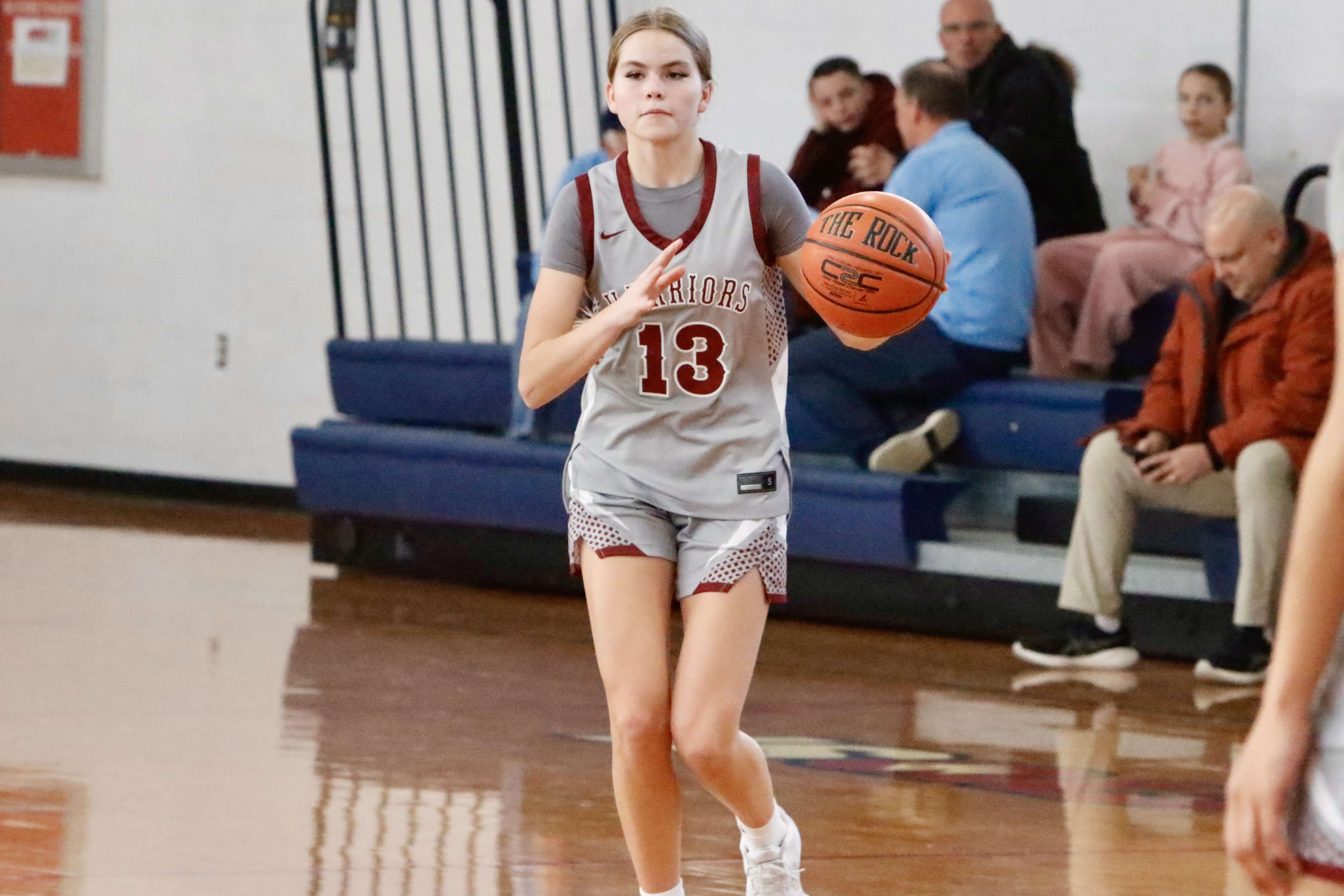 Curtis' Alina Starodubenko handles the ball during a Borough President's Cup matchup vs. MSIT on Jan. 24, 2026.