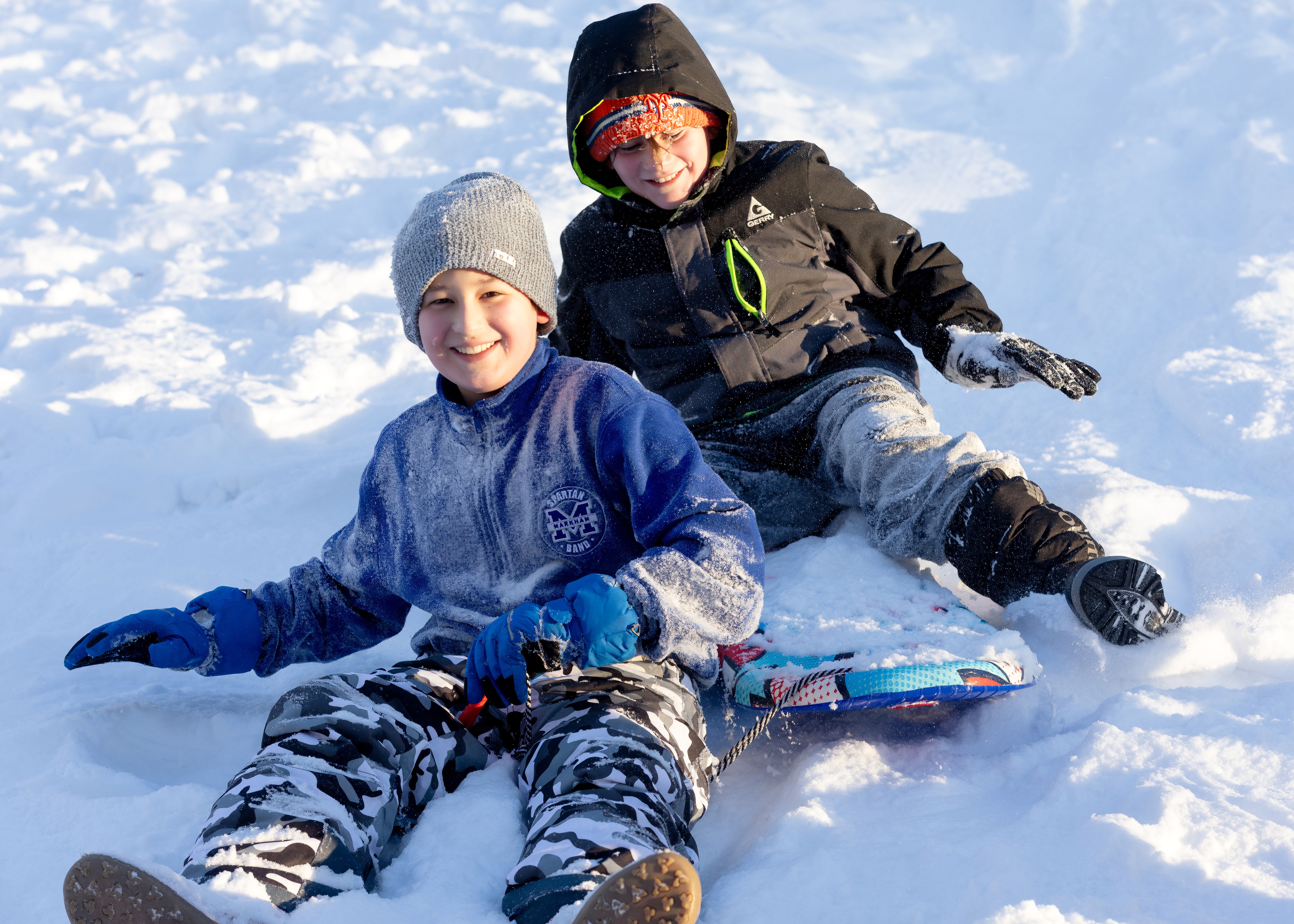 Children enjoy their snow day sledding in Clove Lakes Park on Monday, Jan. 26, 2026. (Advance/SILive.com | Jason Paderon)