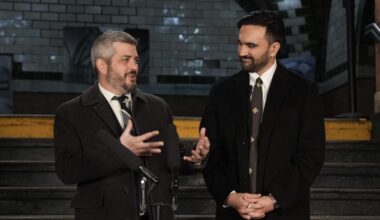 DOT Commissioner Mike Flynn, left, with Mayor Zohran Mamdani at the midnight swearing-in ceremony in City Hall Station. Photo: Office of the Mayor