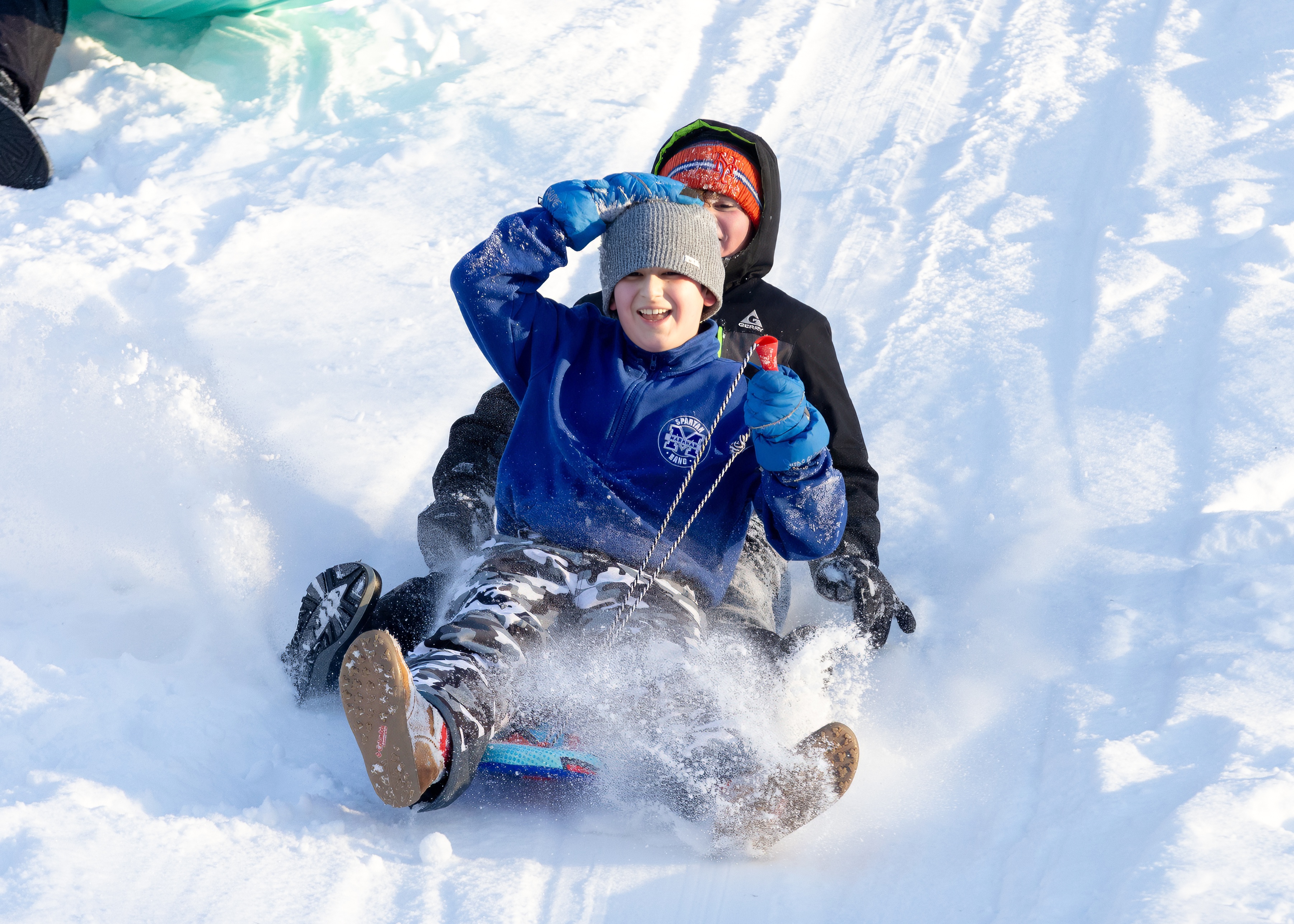 Children enjoy their snow day sledding in Clove Lakes Park on Monday, Jan. 26, 2026. (Advance/SILive.com | Jason Paderon)