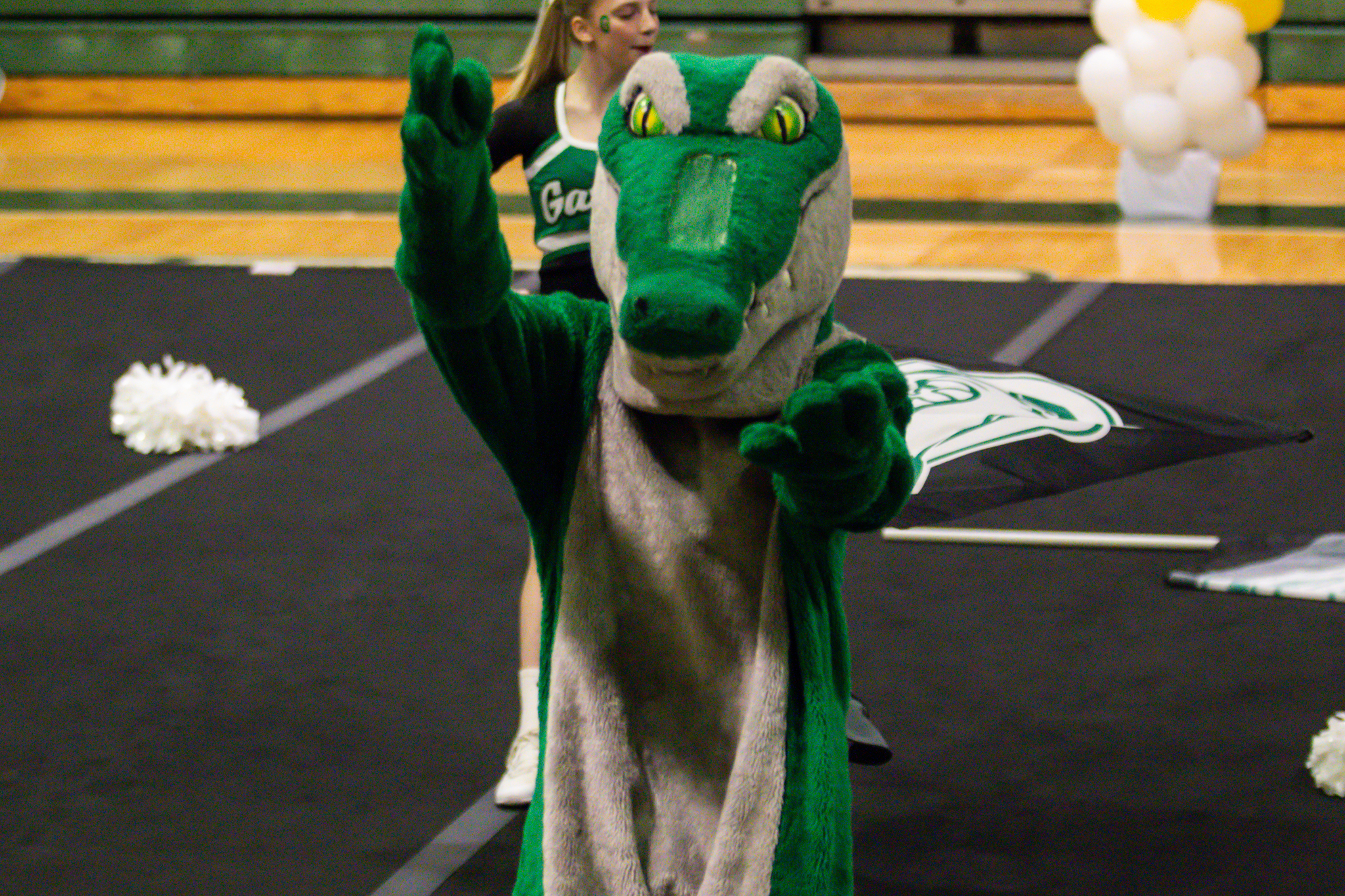 The event featured performances from four of the Staten Island teams competing in the National High School Cheerleading Competition this weekend along with the Seahawks showing off its routine. (Annie DeBiase for the Advance/SILive.com)
