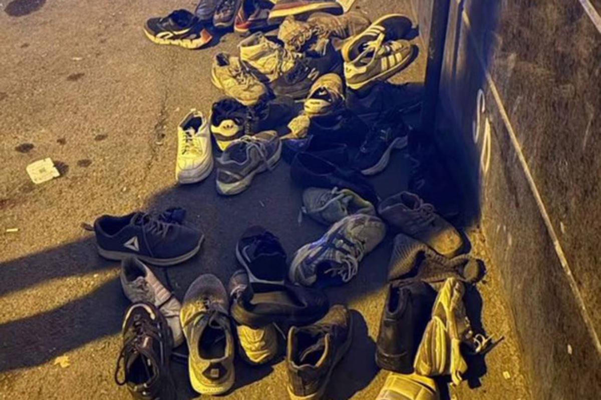 Haunting image shows pile of abandoned shoes after Iran’s bloodthirsty regime burned protesters to death: ‘Iranian Holocaust’