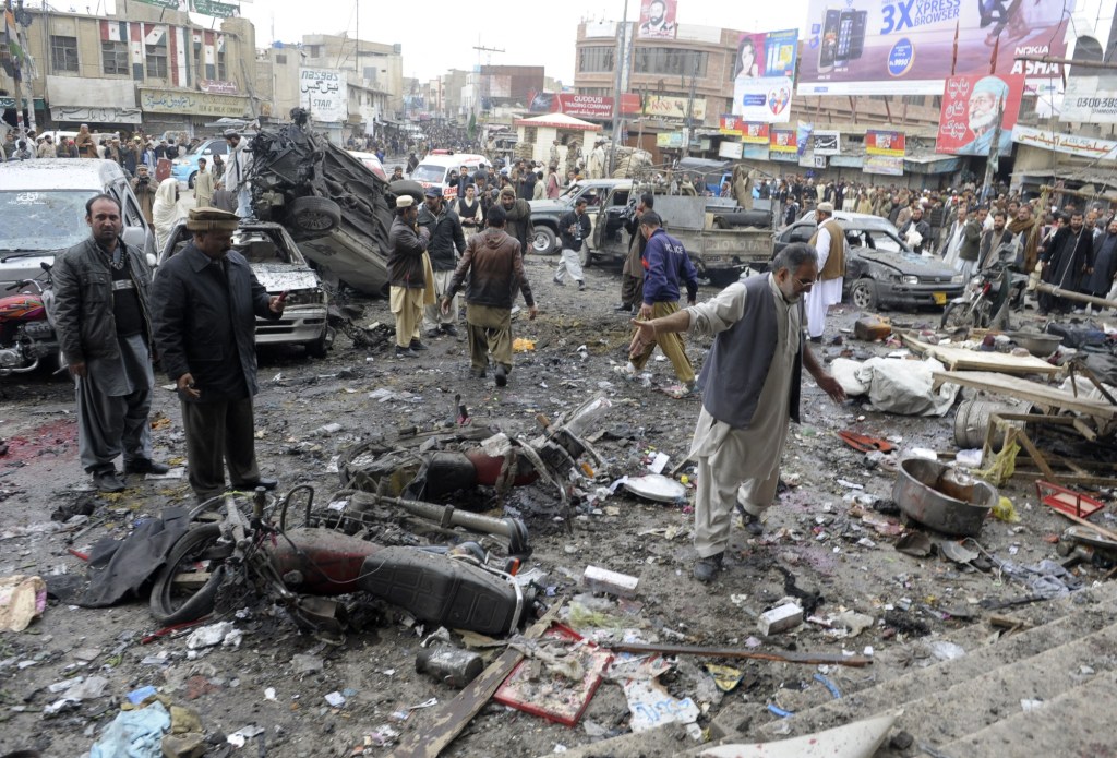January 10, bomb blasts kill more than 100 in Pakistan