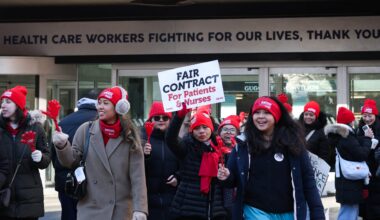 Largest nurses strike in NYC history as nearly 15,000 healthcare workers hit the picket line
