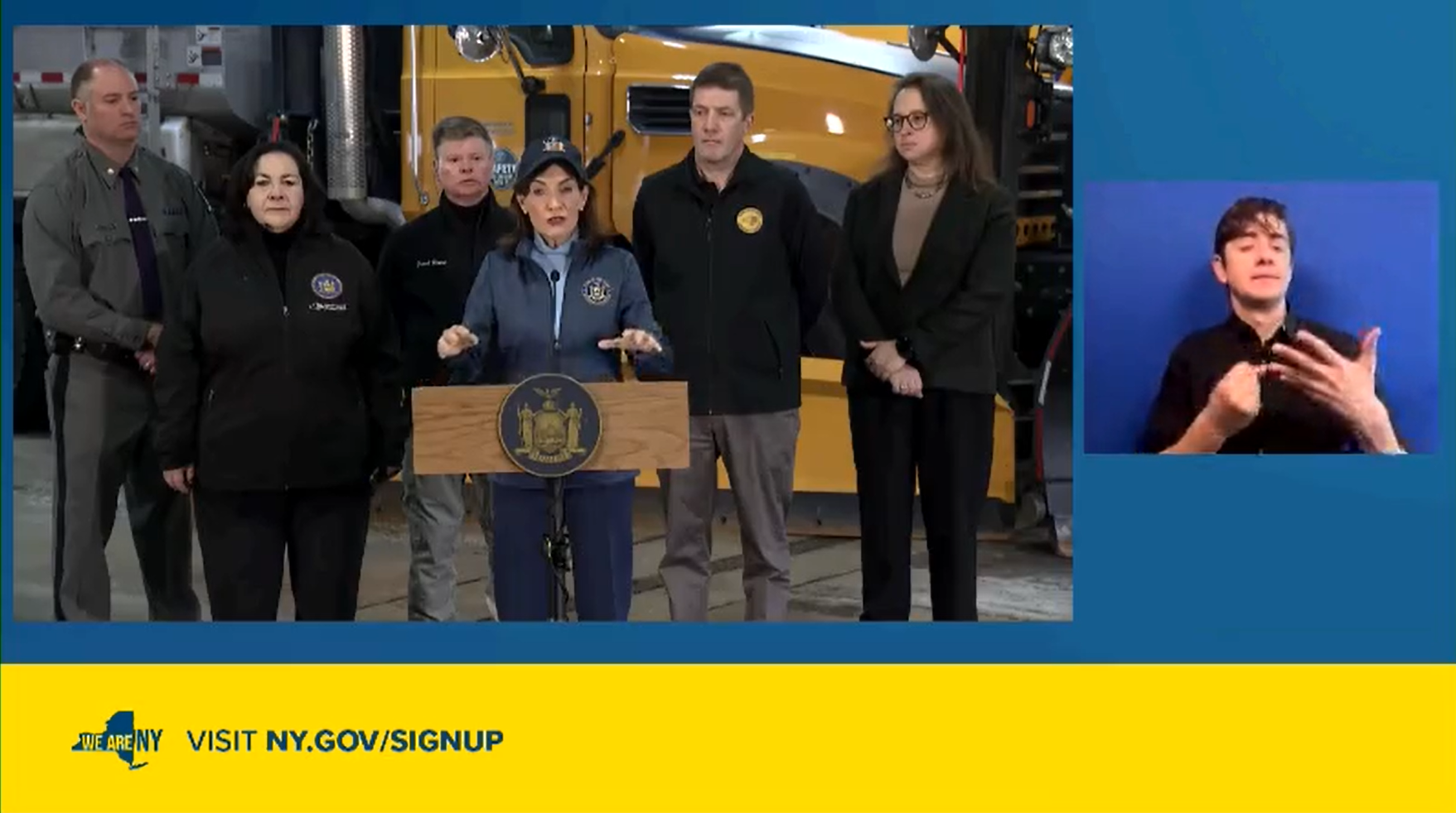 Gov. Kathy Hochul speaks about winter storm