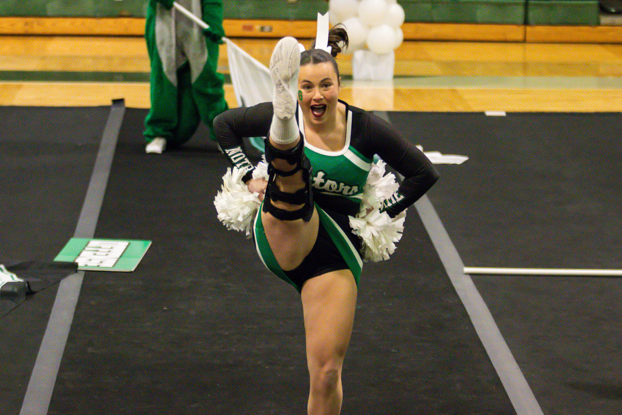 The event featured performances from four of the Staten Island teams competing in the National High School Cheerleading Competition this weekend along with the Seahawks showing off its routine. (Annie DeBiase for the Advance/SILive.com)