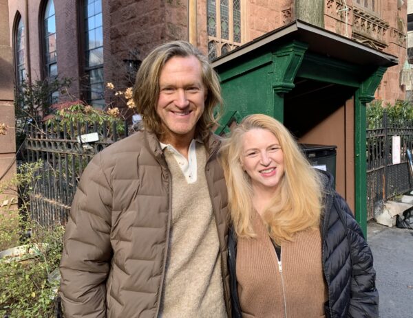 Brooklyn Heights Community Fridge volunteers James and Caroline Koster have been involved with the project from the beginning. Photo: Mary Frost, Brooklyn Eagle
