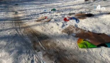 Piles of sleds left behind in Central Park after Sunday’s storm – NBC New York