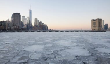 Hudson River ice suspends NYC ferry service as deep freeze grips the Northeast