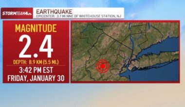 Minor earthquake rattles New Jersey, officials say – NBC New York