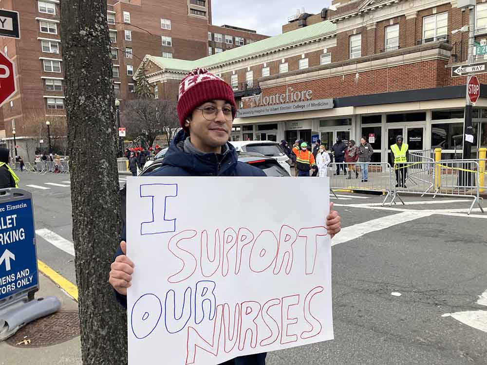 Student Supports Nurses on Day 5 of Strike: “The Nurses Took Care of Me. I’ll Never Forget That”
