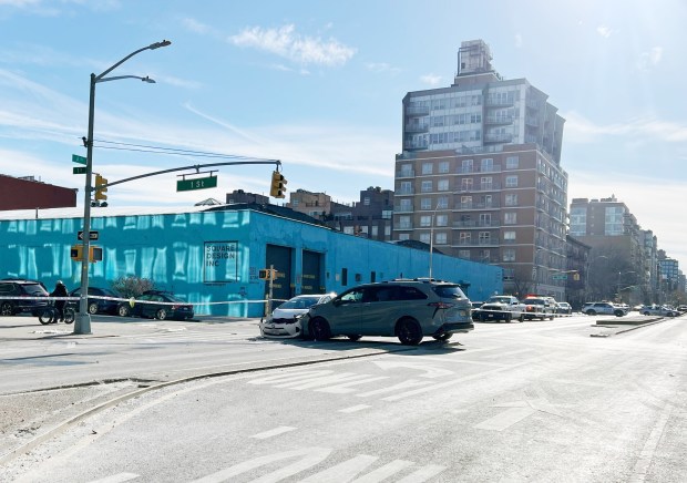 Golden Touch car wash on 4th Ave. near 1st St. in Brooklyn is pictured Wednesday, Jan. 21, 2025, after a car wash worker was reportedly struck by a vehicle (pictured) at the location. (Emma Seiwell / New York Daily News)
