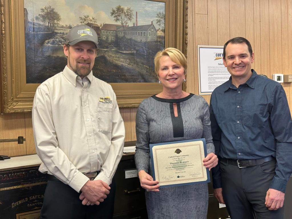 Cottrell Paper Company joins New York State Historic Business Preservation Registry – Saratogian