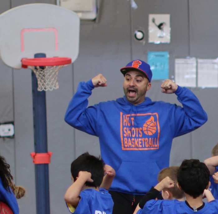 Frank Sardinas coaching at Hot Shots Basketball. Photo courtesy of Frank Sardinas.